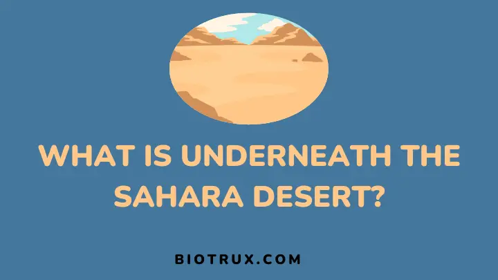 what is underneath the sahara desert
